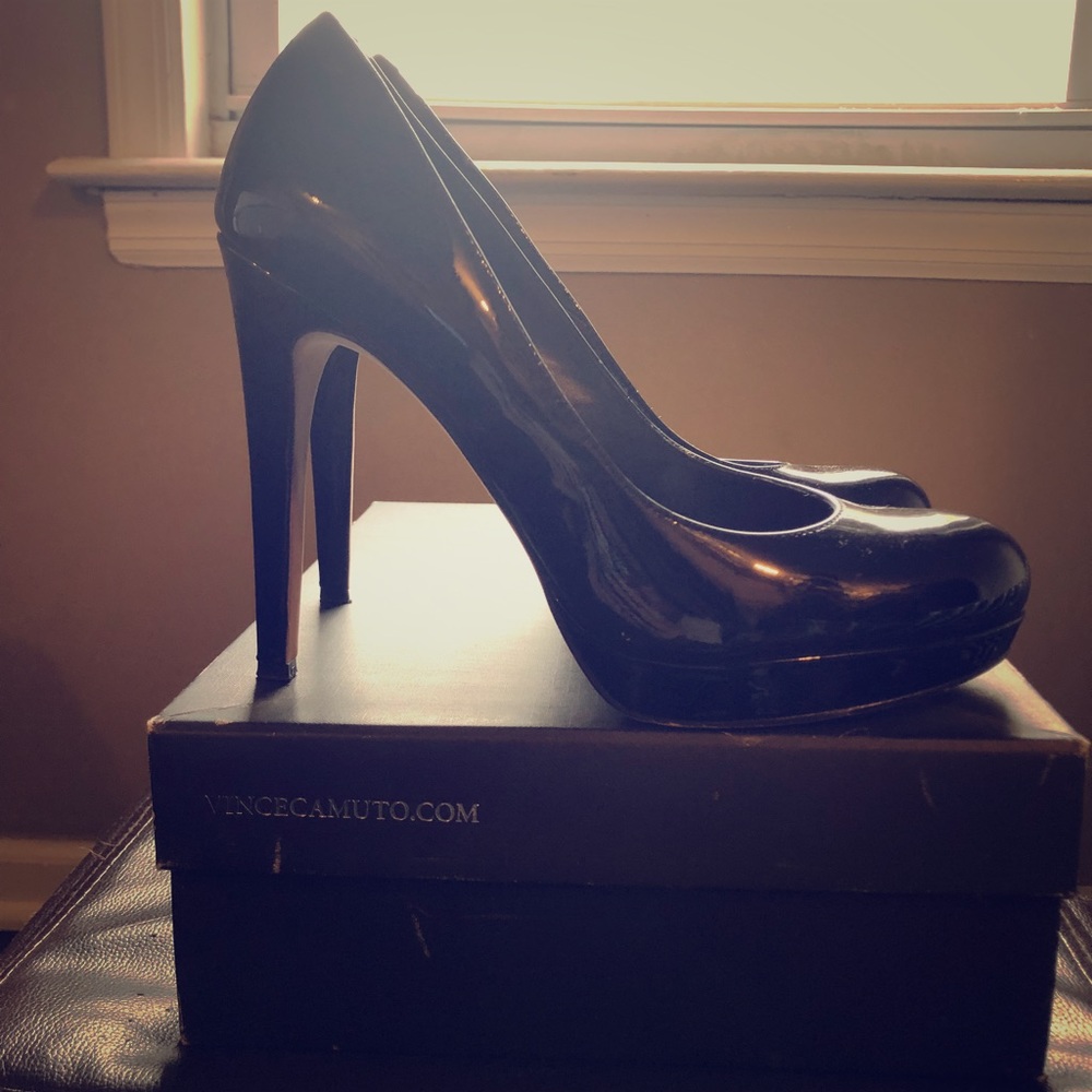 Black Patent Vince Camuto Heels